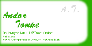 andor tompe business card